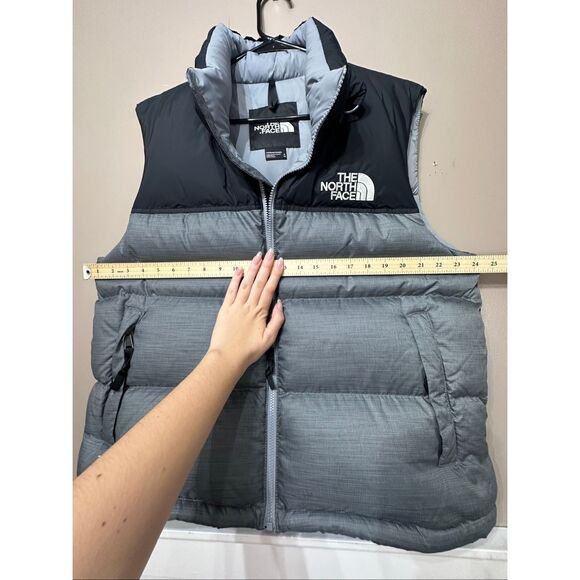 NWOT The North Face 1996 Retro Nuptse Black & Gray Down Puffer Women's Vest XL - Picture 7 of 12